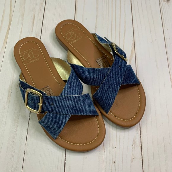 Denim Strap Sandals - Picture 2 of 2
